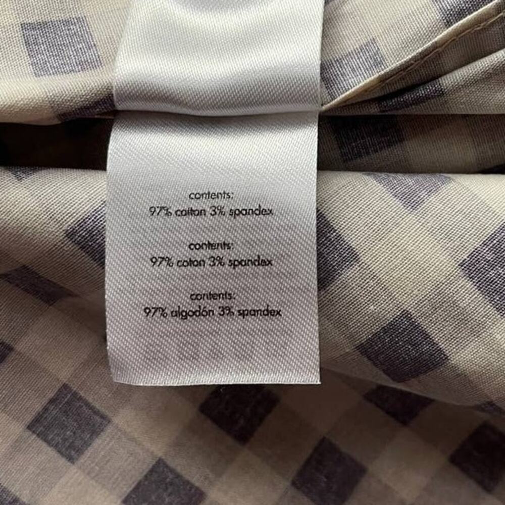 New WeWoreWhat Boyfriend Shirt in Gingham Whisper White Women's Size M/L - Picture 6 of 9